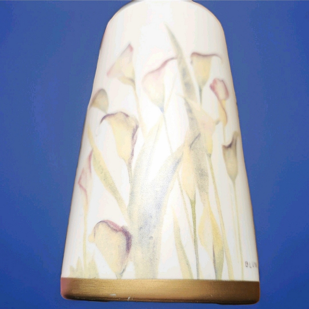 VTG Croscill Cheri Blum Vanity Vase Watercolor Calla Lily- Rare - Picture 3 of 9